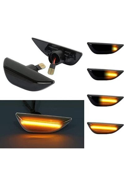 Opel Set de 2 semnalizatoare LED dinamice cu sticlă fumurie dedicate pentru Opel Mokka, Mokka X