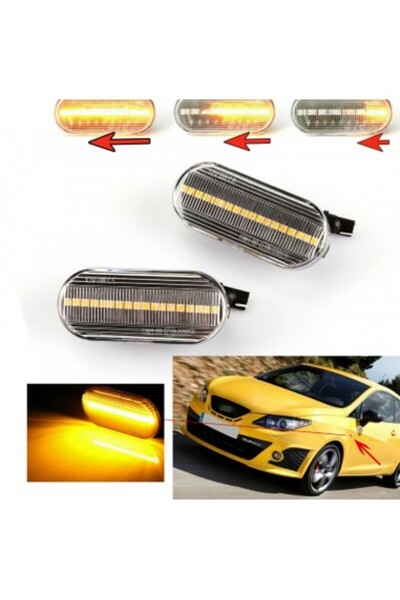 Ford Set de 2 semnalizatoare LED dinamice pentru aripi Ford Fiesta, Fusion, G...