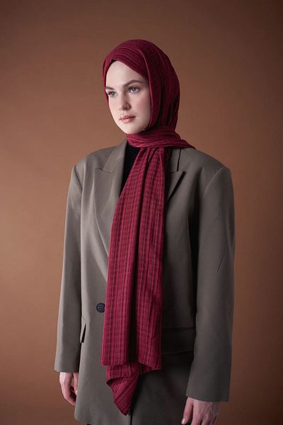 Modakaşmir Misto Cotton Series Shawl - Red