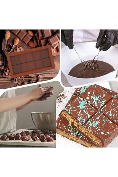 STOREMAX Ntwork Home Dubai Chocolate Mold, Silicone Chocolate Mold, Flexible Silicone Mold (1 Piece) a