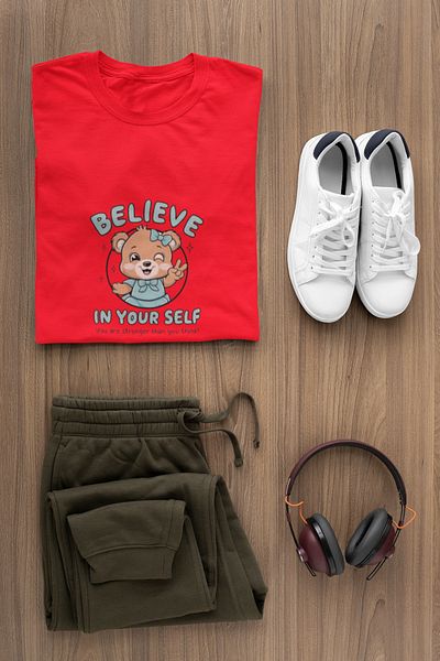 MAGORS Believe Printed Circle Neck Cotton Oversize Short Sleeve Women's Tshirt