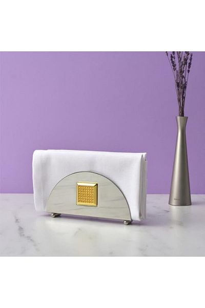 STOREMAX Sellbuystore Mercury Napkin Holder, Gold 1053513