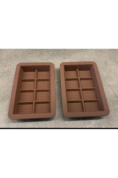 STOREMAX Ntwork Deep Grooved 8 Checkered Dubai Chocolate Mold Art 1087243