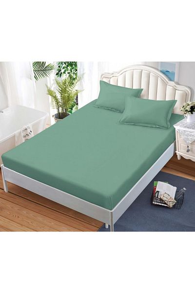OEM Bed cover with elastic and 2 pillowcases, finet fabric, 2-person bed, 180x200cm