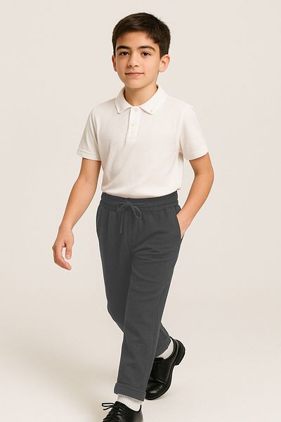 BARLİZ Children's Comfortable Casual School Pants with Tie Waist