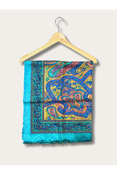 MODA Νούντα - Ινδικό μεταξωτό σάλι από βούλα με μέντα