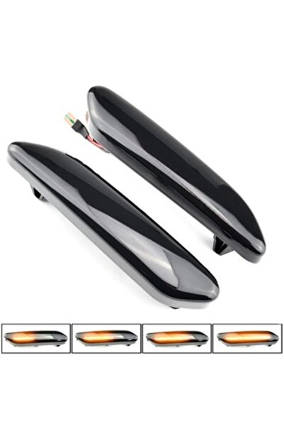 Mini Set de 2 marcaje aripioare secvențiale dinamice cu sticlă fumurie pentru...