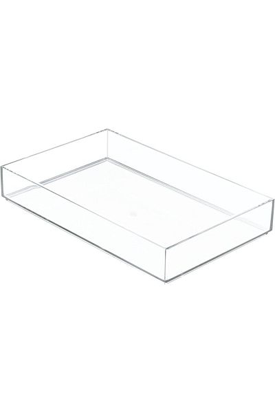 STOREMAX Drawer Attachment, Extra Large Cutlery Box for Plastic Drawers, Cha