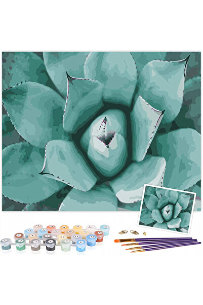 TAHEAT set pictură după numere, vopsea acrilică, model vegetal, multicolor, 4...