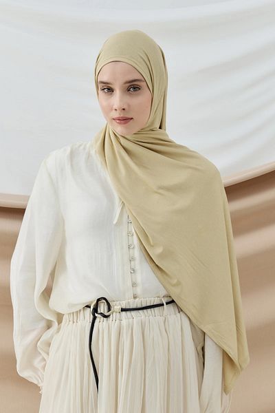 Modakaşmir Combed Shawl - Sand Beige