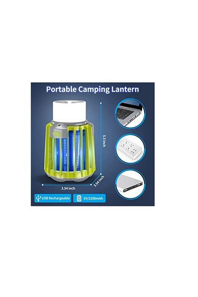 OFOOD Lampă de camping reîncărcabilă OFOOR, impermeabilă, galbenă, 5,5x9 cm