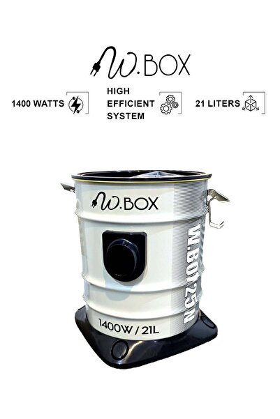 Wbox مكنسة كهربائية برميلية من دبليو بوكس - سعة 21 لترًا - 1400 واط - أسود*بيج - W.BOX25B