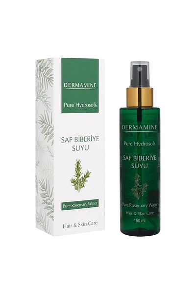 DERMAMINE Rosemary Water Anti-Spill and Hair Growth Supporting Hair Tonic 100% Pure and 100% Natural
