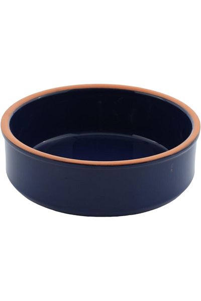 STOREMAX Jvnnastore Iznik Clay Stew and Yogurt Bowl Full Glazed Pottery 19X6Cm (Navy Blue) 646268