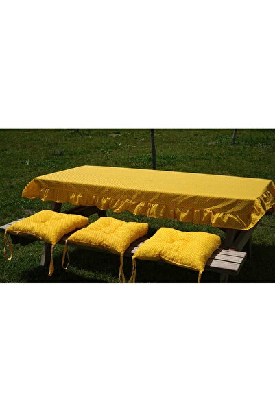 UMEL HOME piknik seti (7 parça. 1 adet sofra bezi 6 adet oturma minderi)