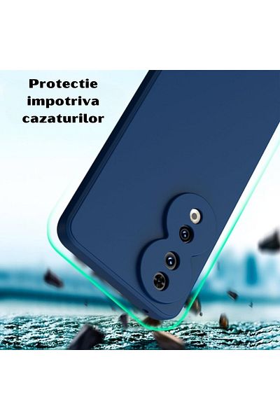 OEM Husă din silicon pentru Honor 90 cu protecție pentru cameră - Albastră
