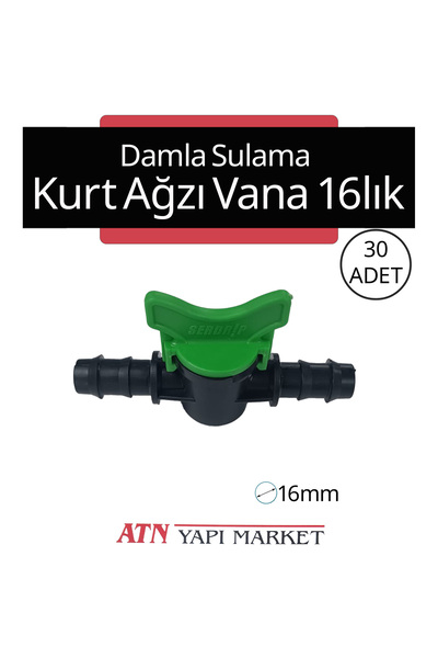 ATN 30 Adet 16mm Damla Sulama Vana - Bahçe Tarla Sulama Kurt Ağzı