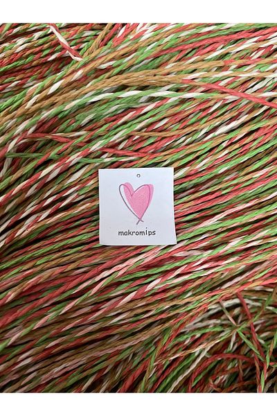Makromİps Luxury Premium Silvery Ebruli Paper Thread 2 mm 50 Gr Hand Knitting Thread Kraft Hobby Packaging Decoration Multi-Purpose
