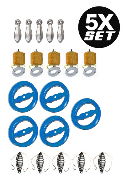 ALASTOR Kasnaklı 5'Li Hazır Takım Kurşunlu Dip Oltası - Sazan El Oltası Takımı Küspeli Sazan Oltası