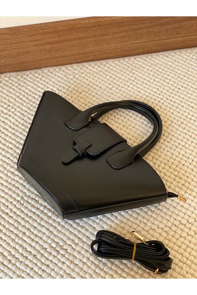 Bagzone Luxury Soft Leather Textured Triangle Shape Women's Shoulder Bag