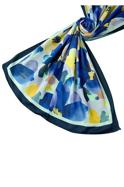 mim eşarp Vav Silk Soft Cotton Shawl 75X190 cm - Floral Pattern