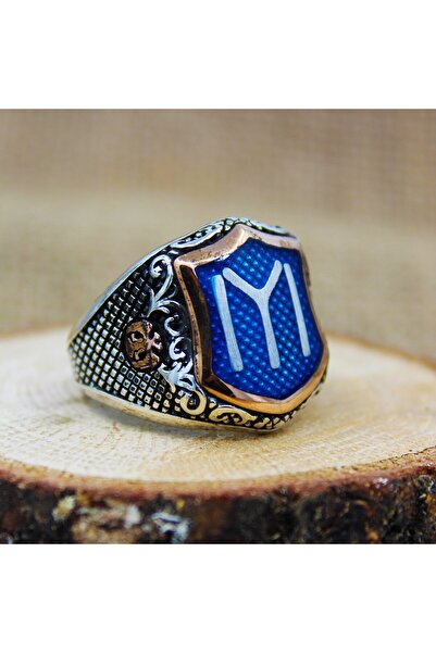 QubbeSilver 925 Ayar Kayı Boyu Selçuklu Kartalı IYI Gümüş Erkek Yüzüğü