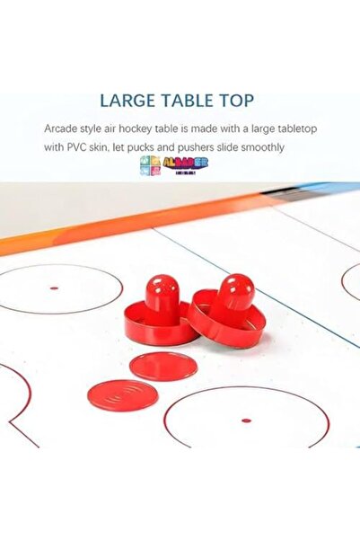 ALBADER طاولة هوكي هوائية فاخرة، طاولة هوكي داخلية، طاولة هوكي أركيد للأطفال والكبار