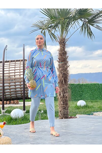 Butik Kardelen Camelya New Season Hijab μαγιό 10040