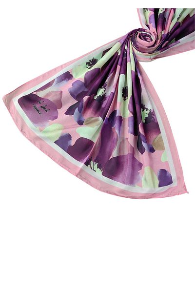 mim eşarp Vav Silk Soft Cotton Shawl 75X190 cm - Floral Pattern