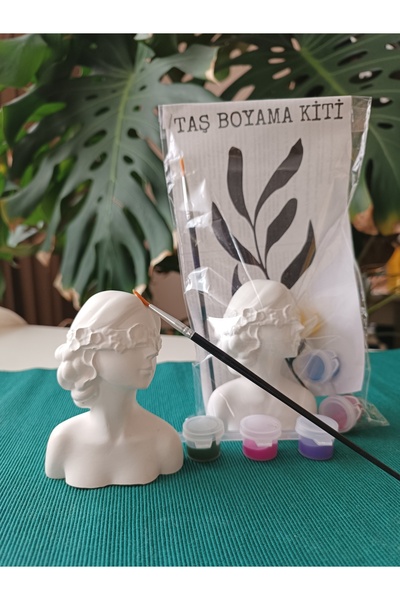 AnatoliaCandles Taş Boyama Seti/Kendin Yap/Hediye Seti (Taçlı Kız)