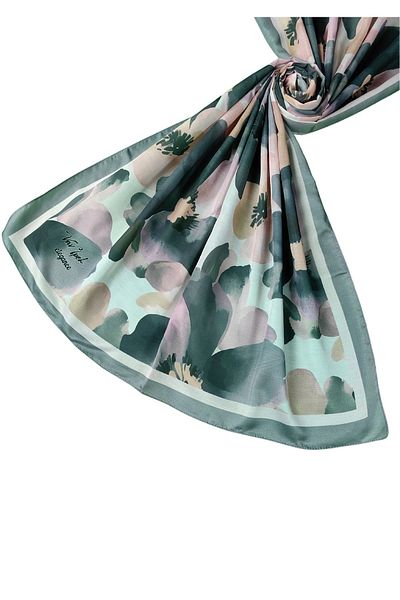 mim eşarp Vav Silk Soft Cotton Shawl 75X190 cm - Floral Pattern