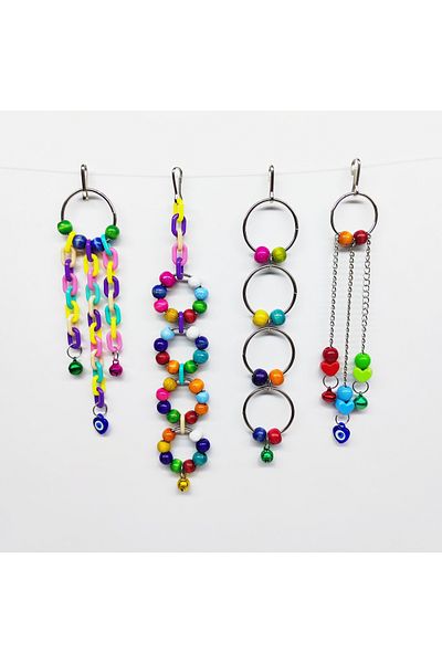 aliceshop Bell Pendant Toy Set of 4 Shaped