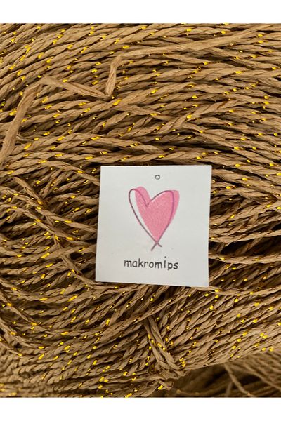Makromİps Luxury Premium Silvery Ebruli Paper Thread 2 mm 50 Gr Hand Knitting Thread Kraft Hobby Packaging Decoration Multi-Purpose