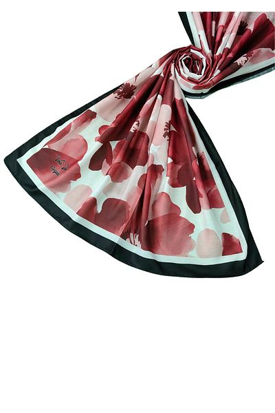 mim eşarp Vav Silk Soft Cotton Shawl 75X190 cm - Floral Pattern