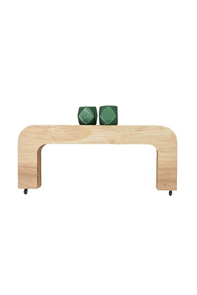 Ritzz براس خشبي ملون بالخرز - طبيعي 20 سم - زمرد