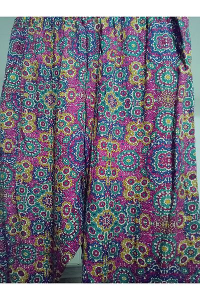 hoaryage Viscose Press Fabric Floral Patterned Shalwar with Pockets 100% Cotton 38 Size up to 100 kg