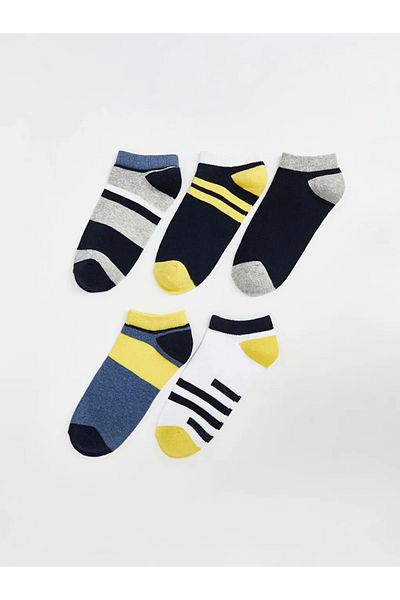 LC Waikiki Lcw Kids Mixed Color Block Boys Booties Socks 5 Pcs
