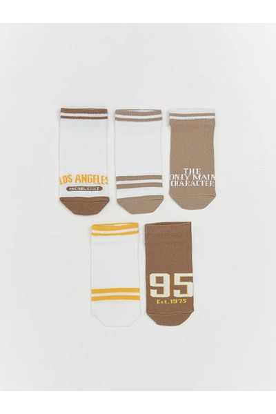 LC Waikiki Lcw Kids Mixed Los Angeles Patterned Boy's Booties Socks 5-Piece