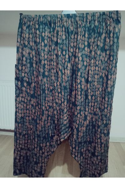 hoaryage Viscose Press Fabric Floral Patterned Shalwar with Pockets 100% Cotton 38 Size up to 100 kg