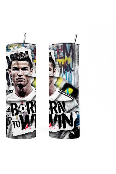 MECKSA Ronaldo Design Tumbler for both hot and cold drinks 20 oz