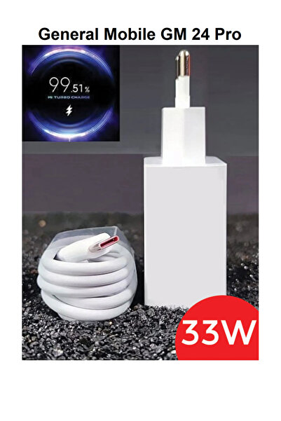 ERMER General Mobile GM 24 Pro İçin 33W Süper Turbo Hızlı Şarj Aleti