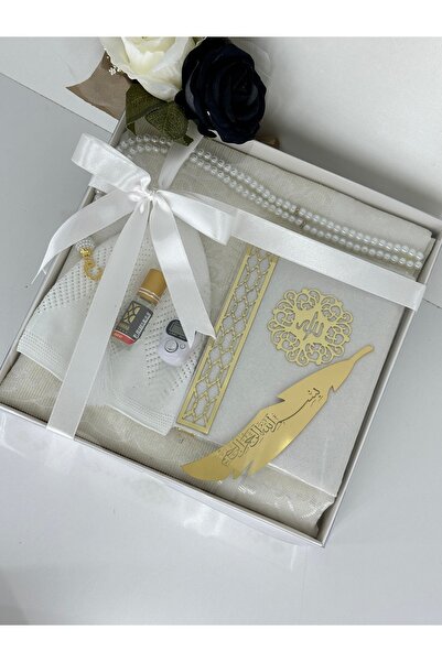 Markapolin Luxury Gift Prayer Mat Set for Men – Yasin Sheriff, Prayer Beads, Skullcap, Essence and Dhikr