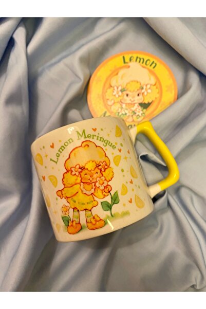 westartic Lemon Meringue (Strawberry Shortcake) Kupa Bardk Çay Kahve Fincanı