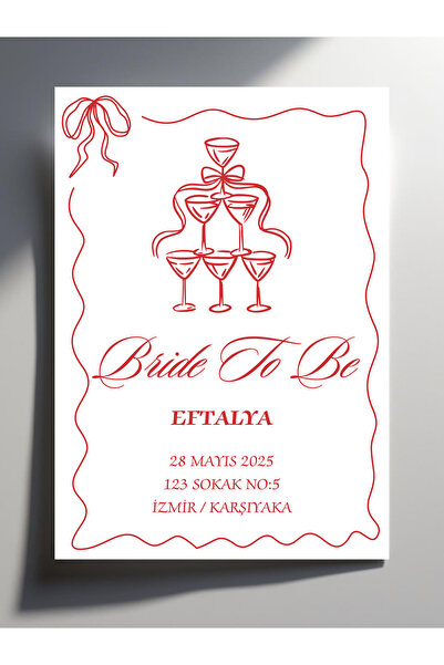 Siorina Events Bride To Be Davetiye, Parti Davetiye, Bekarlığa Veda Özel Gün ...