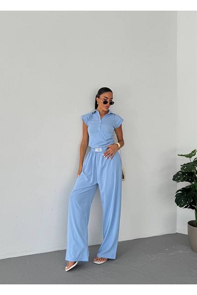 BYKUZEYARAS Women's Padded Short Sleeve Drawstring Detailed Double Design Suit Hidden Zipper Comfortable Cut