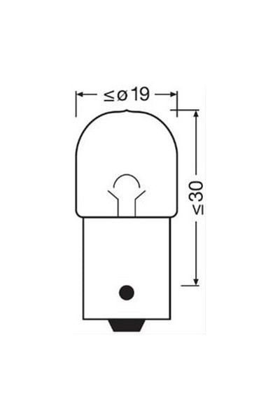 Osram Set of 2 Bulbs 12V R10W Original Blister Osram