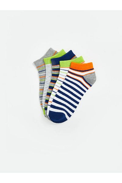 LC Waikiki Lcw kids mixed striped boy's booties socks 5-pack