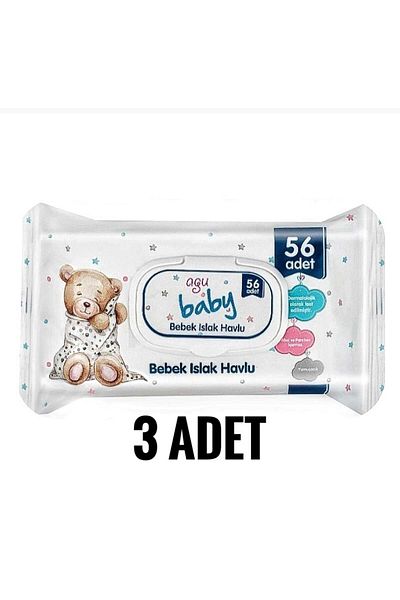 AGU BABY Baby Wet Towel 56 X 3 Pack