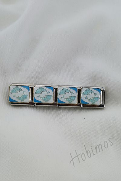 Hobimos 1 Piece Zodiac Steel Italian Bracelet Charm