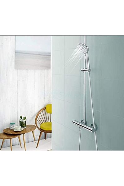 STOREMAX MU-ARTSHOP Γκρι ανοξείδωτος σωλήνας ντους PVC ποιότητας που δεν σπάει και δεν έκρηξη - Υψηλής ποιότητας πολυτελής ντουζιέρα Spir